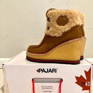 New Pajar Taira Size 8 Waterproof Suede and Shearling Boots with Box!!